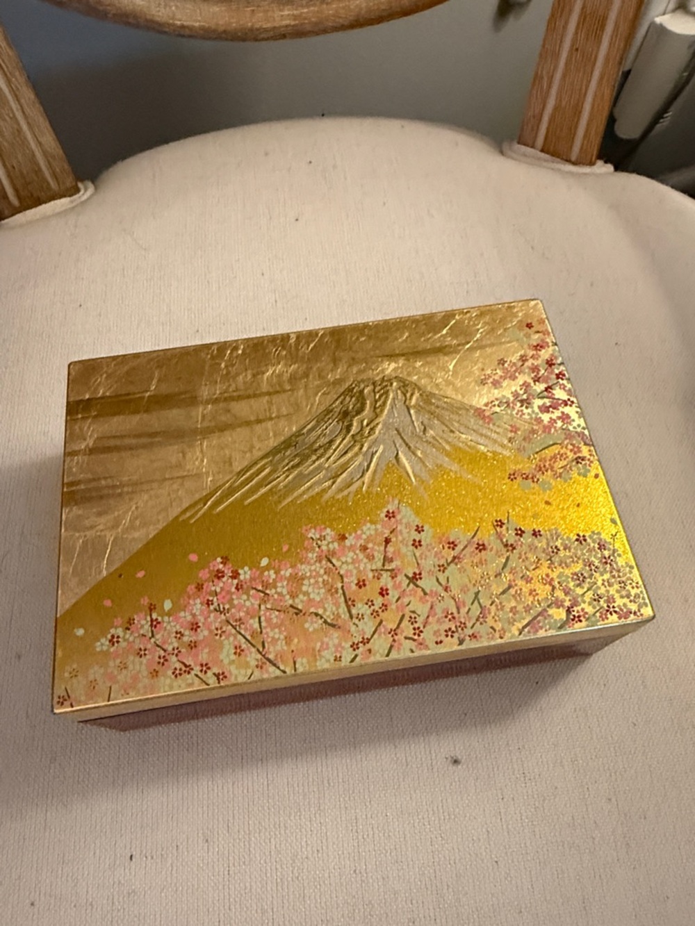 Gold Sakura Decorative Jewelry Box